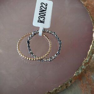 Elegant Gold and Silver Women's Ring Set